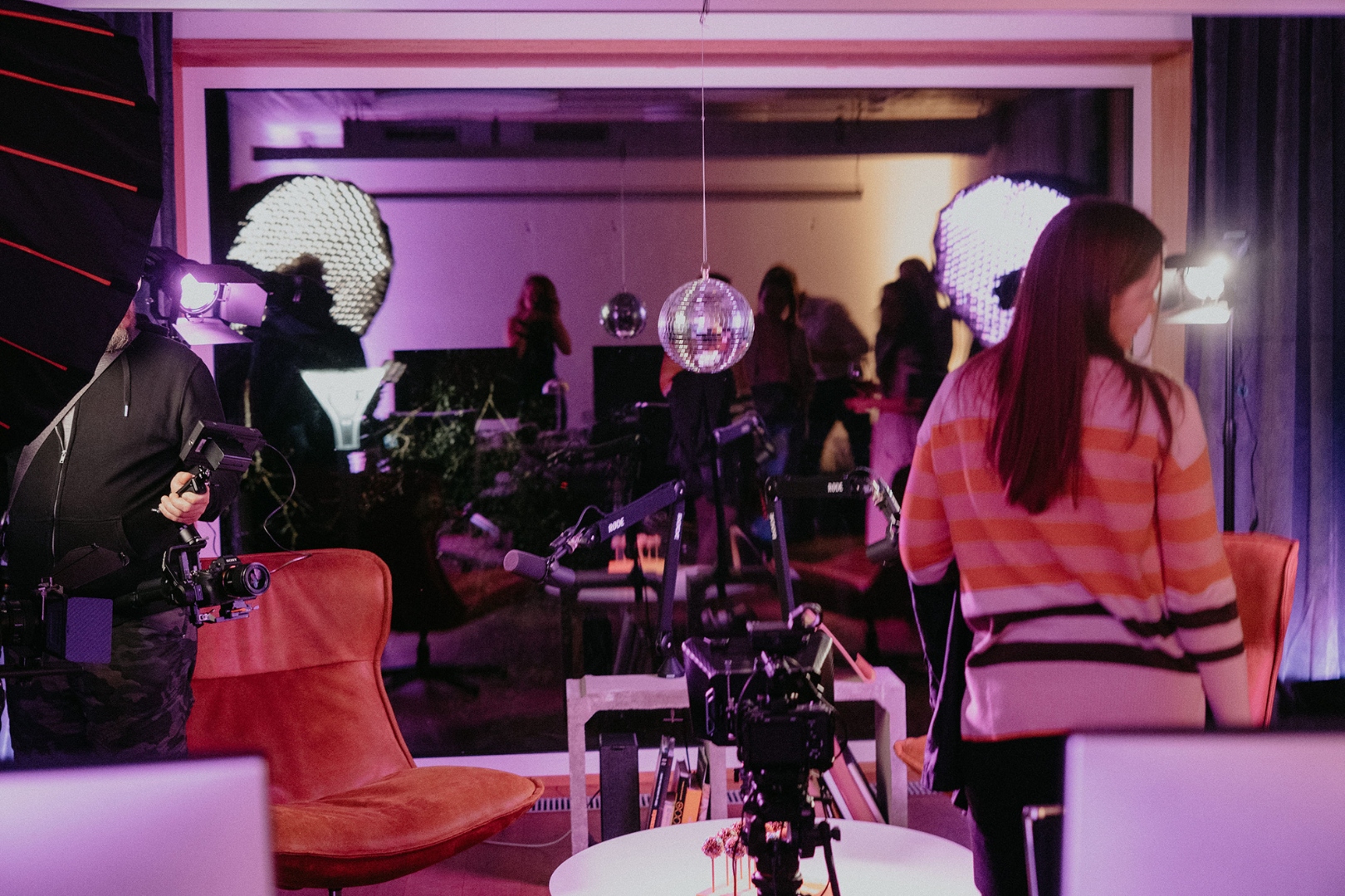 Behind the scenes of a shoot