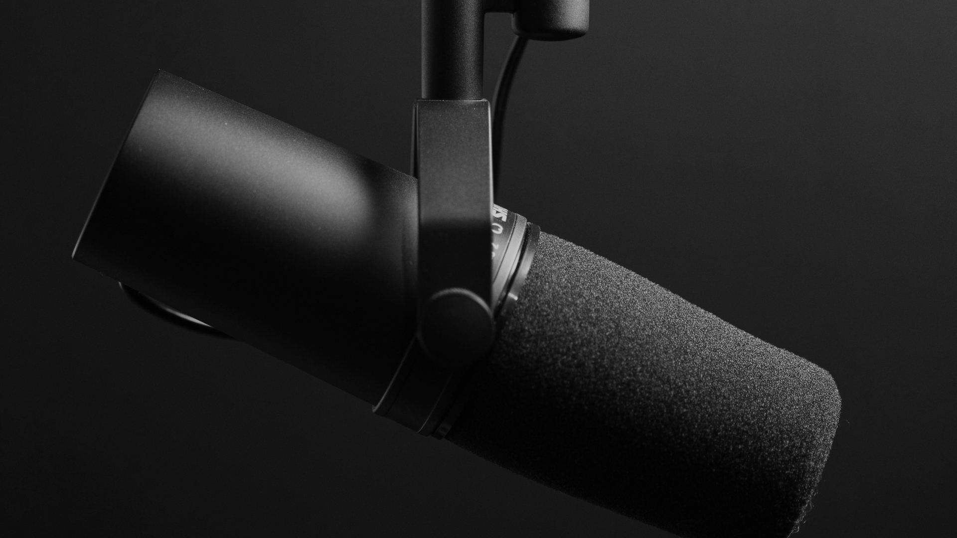 Studio microphone close-up